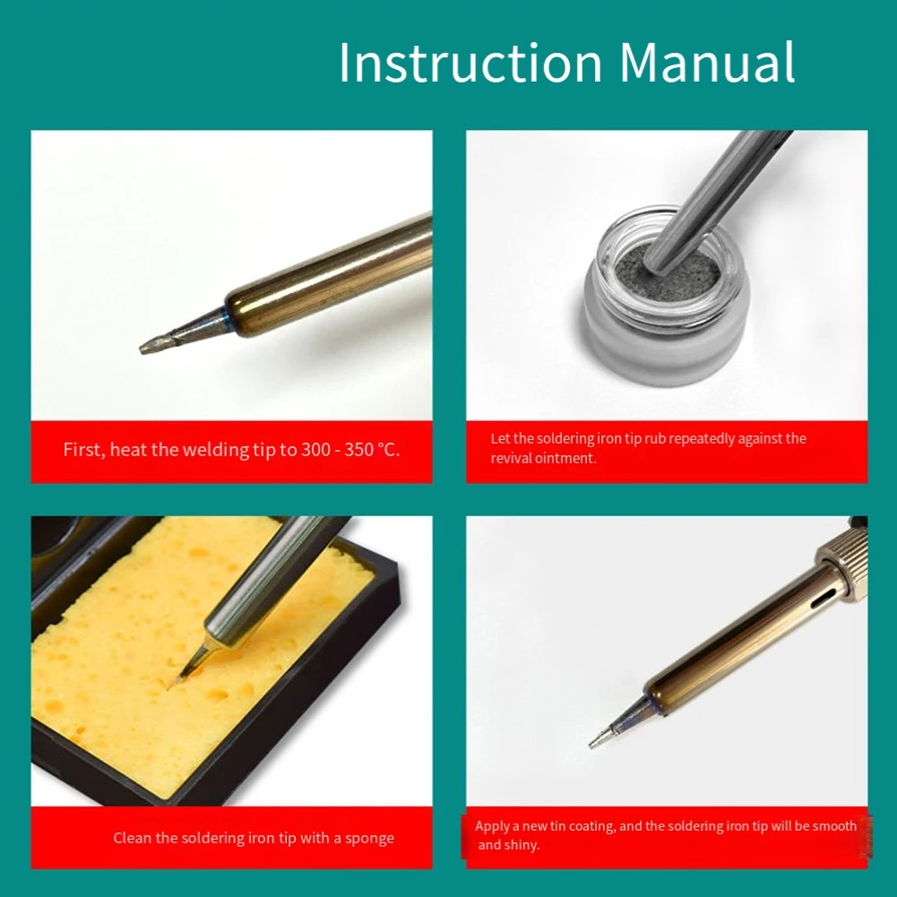 Soldering Iron Tip Pastes Soldering Iron Cleaning Oxidation Removal For Electronic Component Soldering Circuit Board Repairs