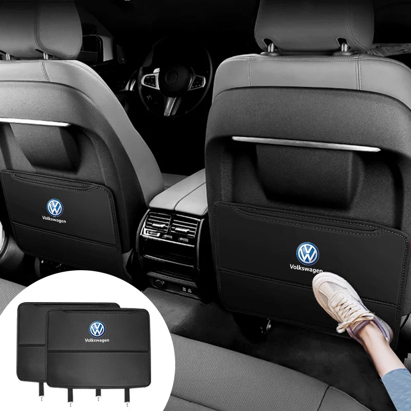 For VW Volkswagen Golf 5 6 7 Polo Passat Tiguan Touran Jetta Rline GTI High Quality Car Seat Back Protector PU Leather Covers