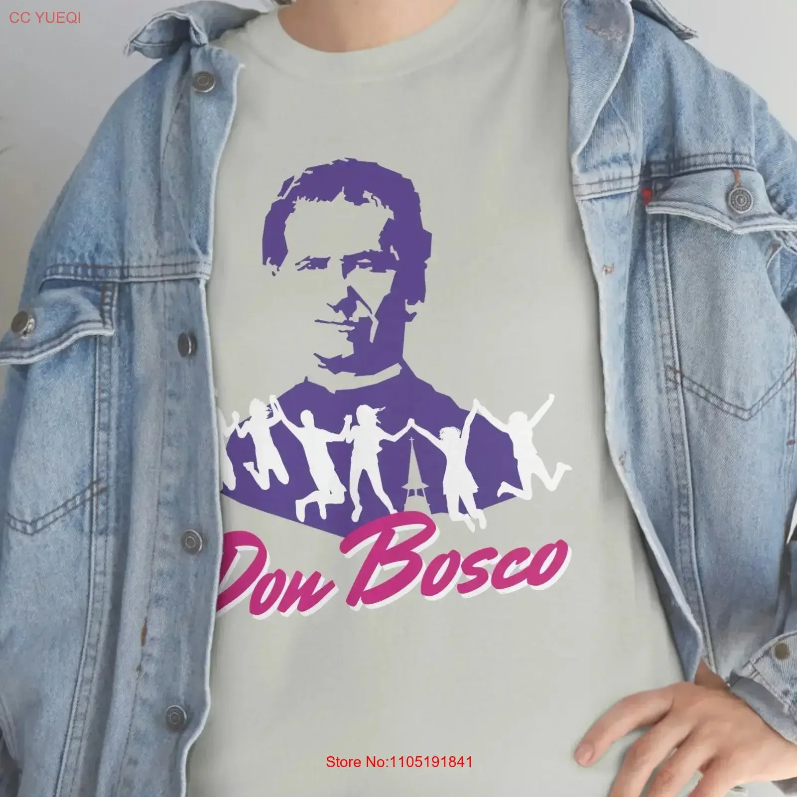 Camiseta de algodón pesado Saint Don Bosco, camiseta vintage lavada para hombre, Top elegante estirado para uso diario, ropa de diseñador a la moda