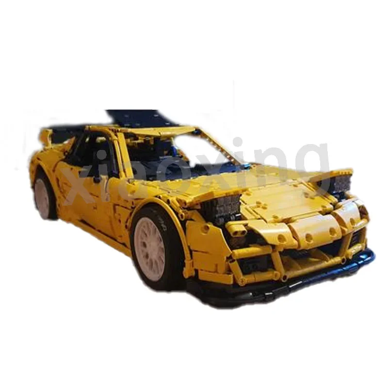 MOC-132451 슈퍼 럭셔리카 로고 모델 RX-7 FD 스피릿 R 빌딩 키트, 크리에이터 블록 브릭, 남아용 장난감, 어린이 생일 선물, 1:8 체중계, 신제품