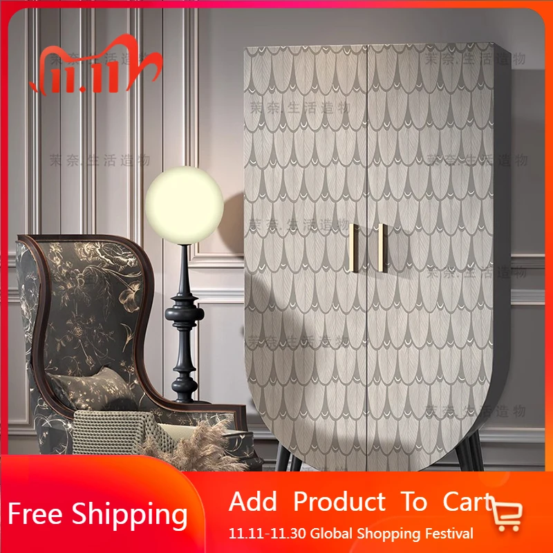 

Nordic Display Closet Fabric Simple Kids Living Room Wardrobe Bedroom Organizer Wooden Space Saving Muebles Furniture For Room