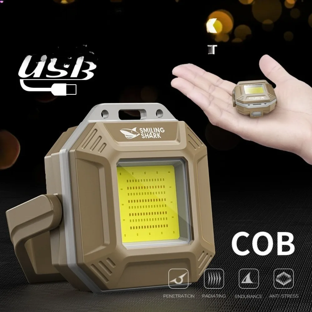 Magnetic Mini Work Light 3 in 1 Flashlight with COB Spot Flood Light 360 Rotatable Mechanics Camping Repairs
