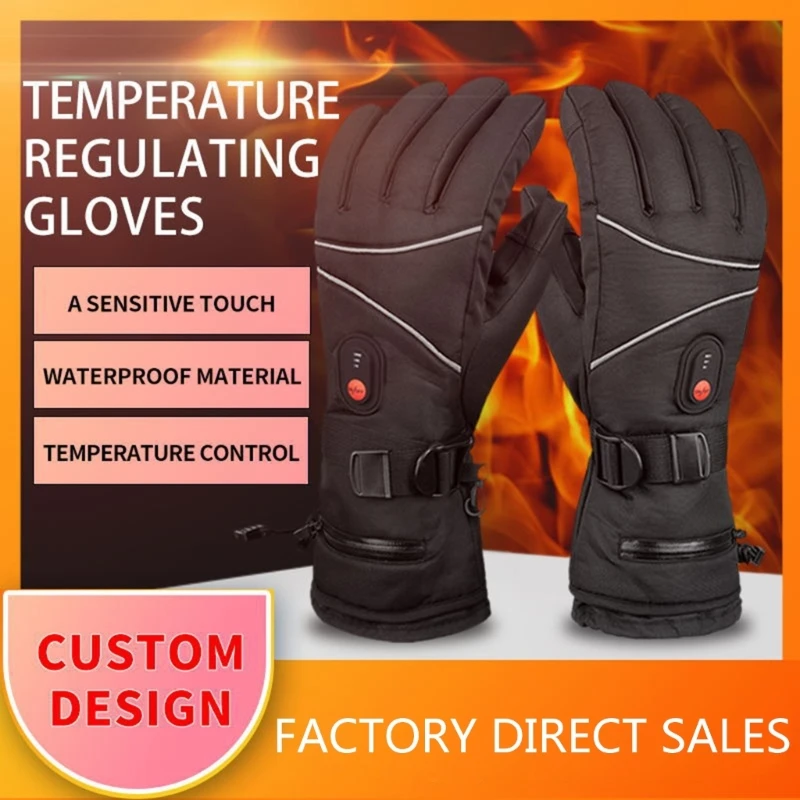 Upgraded Winter Ski Heated Gloves Battery Case Gloves Temperature Adjustment GTWS