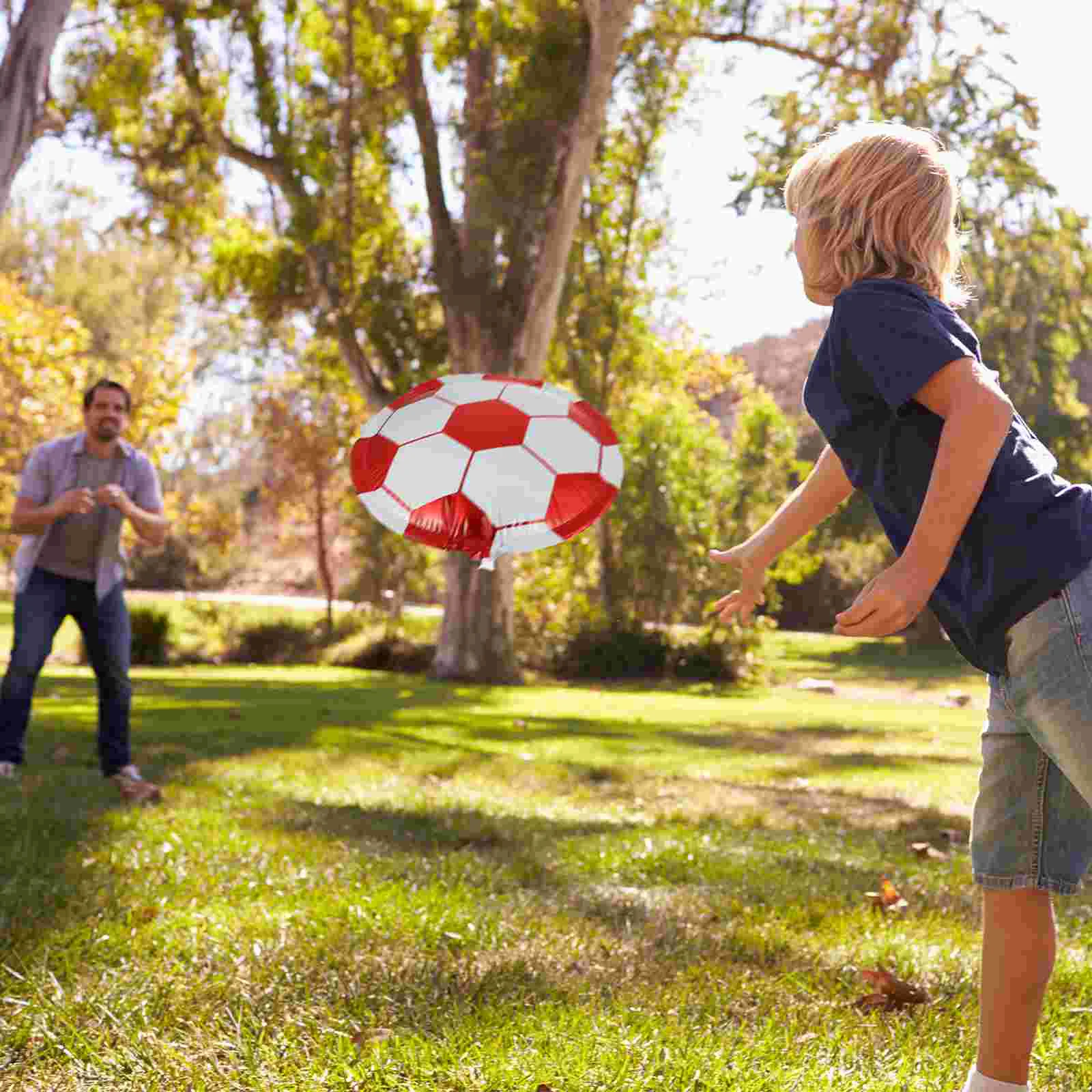 

Inflatable Flying Disc Toy Kids Sports UFO Throwing Outdoor Beach Yard Safe Soft Plastic Bright Color Fun Game Play