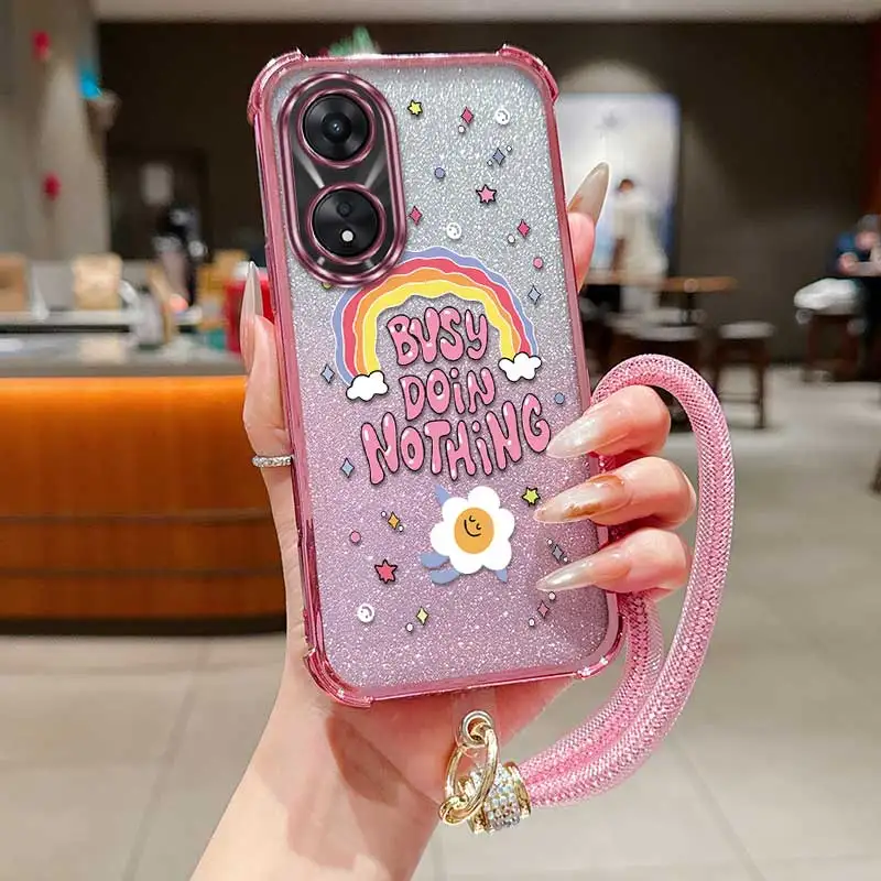 حافظة مرنة لزهور المكتب وقوس قزح مصممة لـ OPPO A38 تتميز بشديدة التحمل لـ OPPO A57 58 79 38 18 16 54 77 60 78 17