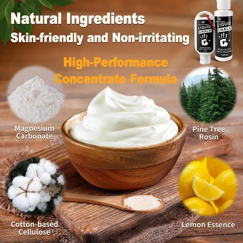 Imagen 2 del producto Tiza Líquida Premium: Tiza para Gimnasio sin Polvo y sin Desorden para Levantamiento de Pesas, Escalada en Roca, Bouldering, Calistenia. Se seca rápido!