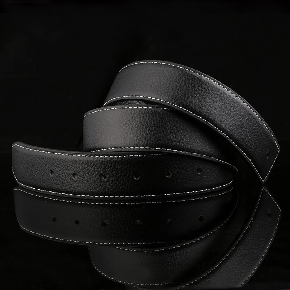 ECHAIN Vintage Luxury Designer Belts Men High Quality Male Women H Belt Genuine Real Leather without Buckle Strap for Jeans