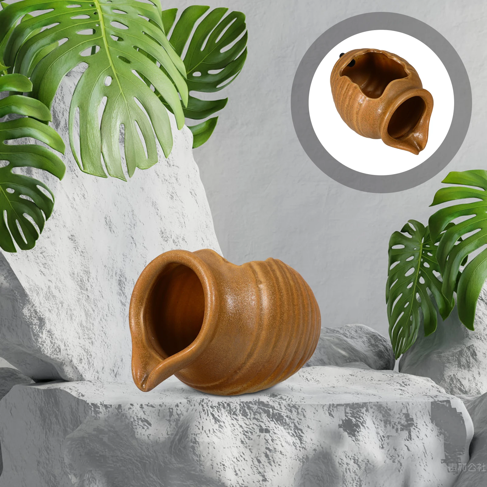 

Clay Pot Ecological Tank Decorative Waterfall Jar Aquarium Decoration Fountain Ceramic Vase Fish Ceramics