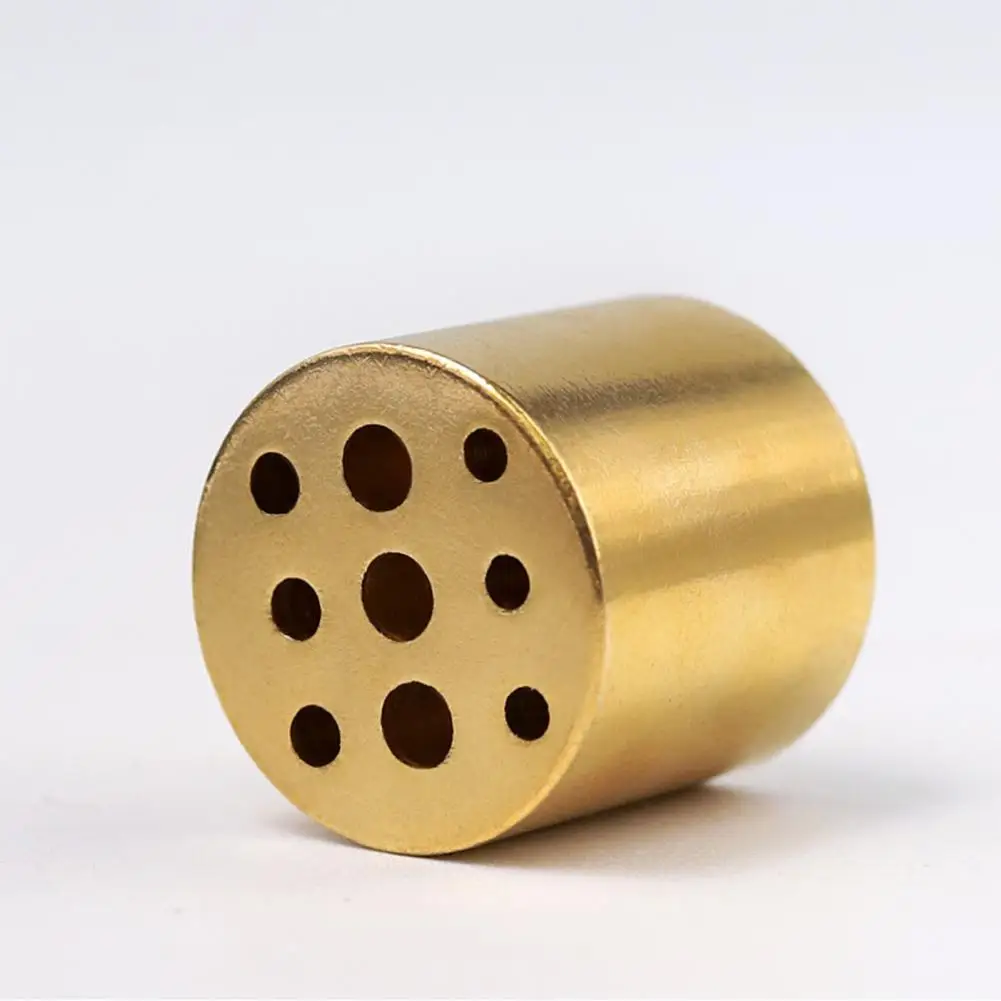 Decorative Mini Incense Holder Copper Heat-resistant Incense Base with 9 Hole Creative Sandalwood Incense Burner Home Decoration