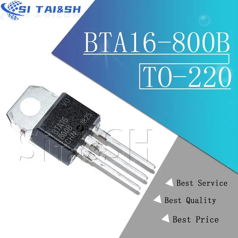10Pcs BTA16-800B TO…