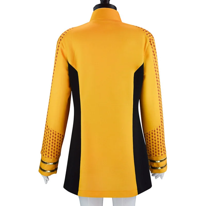 스타 트렉 이상한 새로운 세계 의상 보조 선장 캐릭터 노란색 의상 코스프레 의상 할로윈 의상