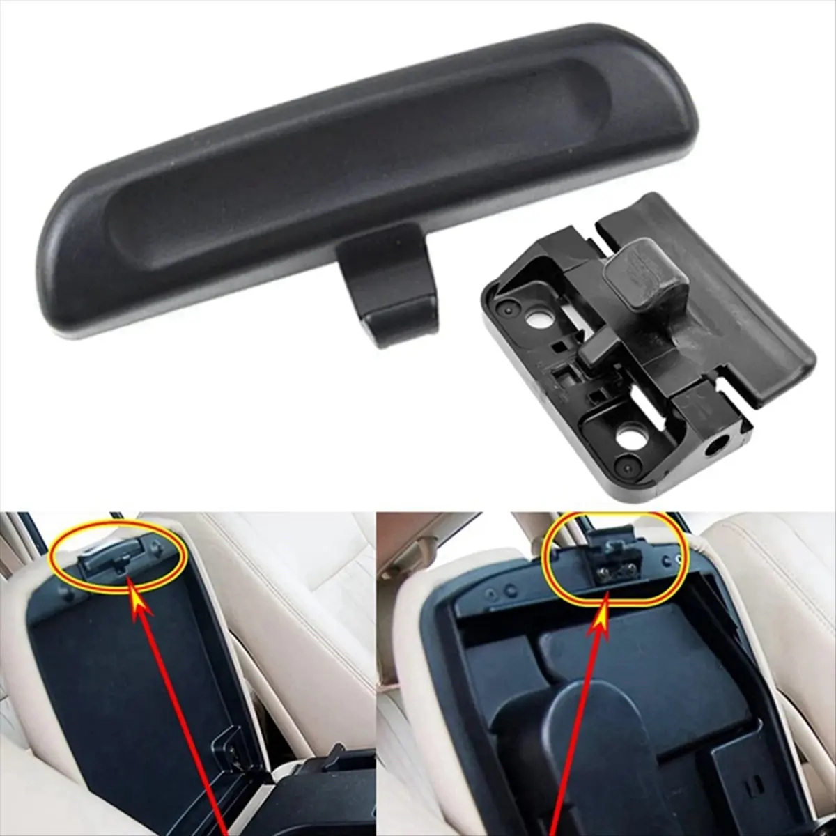 #74F (Black)Front Armrest Box Lock Latch Handle for Toyota Land Cruiser 100 98-07,Automotive Parts & Accessories