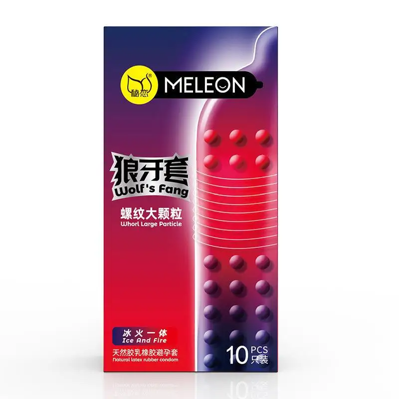 Large Particles Condom Vaginal Massage Sex Toys for Adult Men Spike Dotted Penis Sleeves Threaded Stimulation Condoms Sex Goods