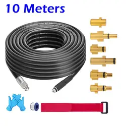 10 Meters Sewer Hose Cleaning Kit For Karcher Lavor Bosch AQT Nilfiks High Pressure Drainage Water Pipe Cleaner