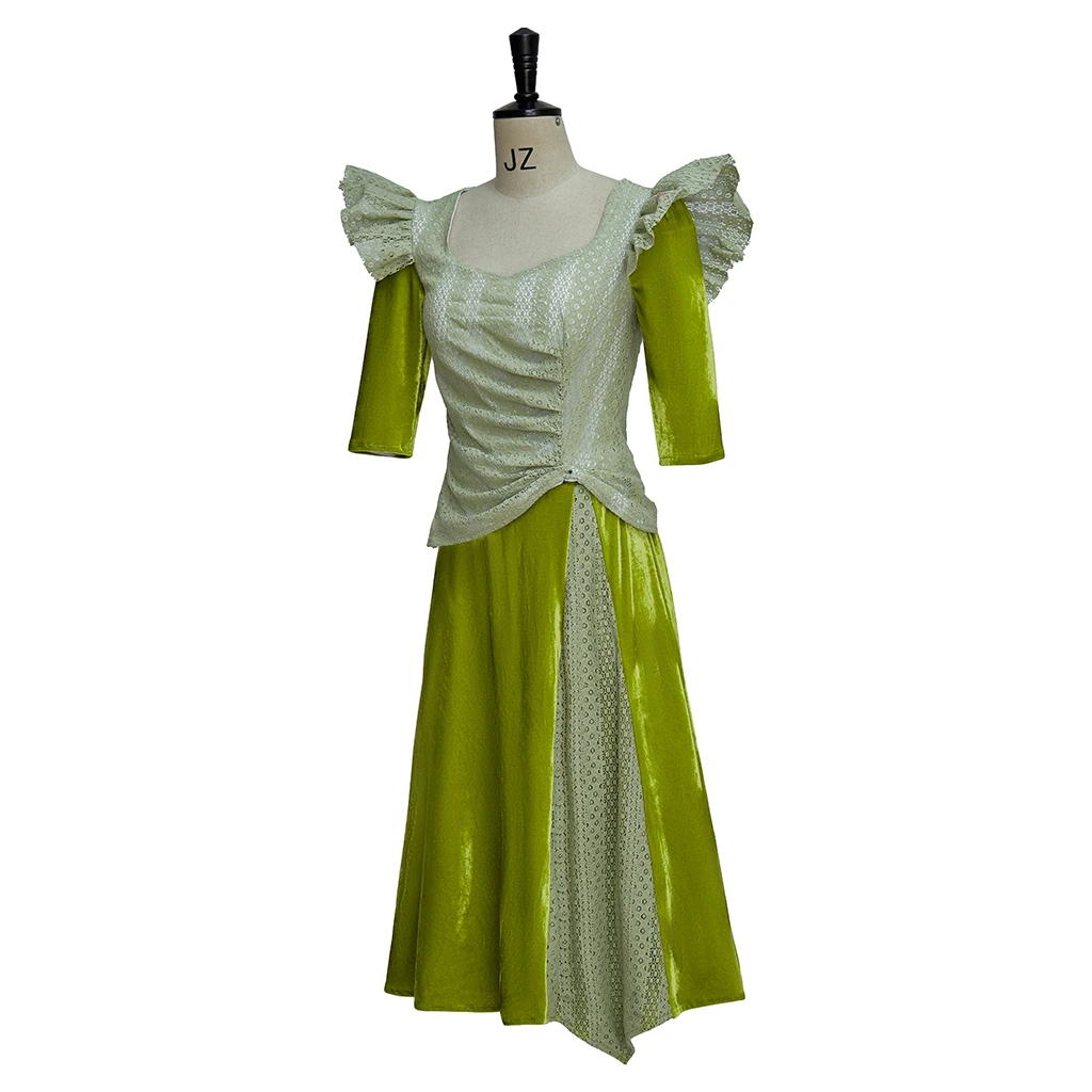 Musical Hadestown Cosplay Persephone Cosplay Costume Green Dress Halloween Carnival Party Suit Role Play Suit