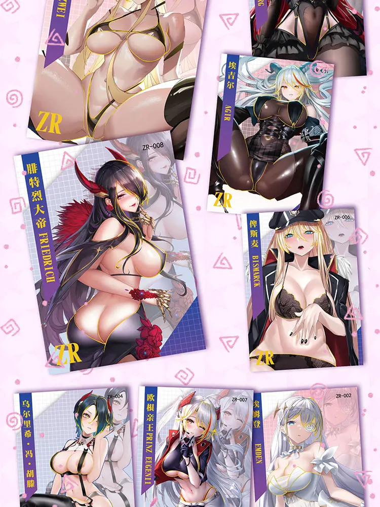 Goddess กระดาษลายตาราง Azur Lane: crosswave SGR SLP Collection การ์ดอนิเมะสาวๆชุดว่ายน้ำปาร์ตี้บิกินี่กล่องบูสเตอร์งานเลี้ยง