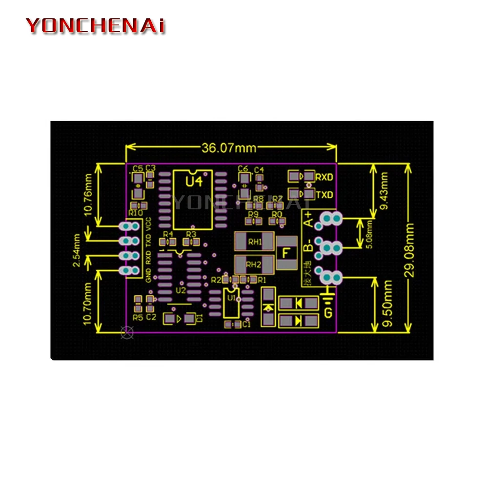 Módulo de comunicação 485 isolado TTL a RS485 isolado