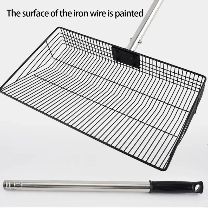 

Chicken Cage Waste Shovel Accessory 43 to 69Inch Extendable Long Handle for Poop and Debris Sifting Scooper Y5GB