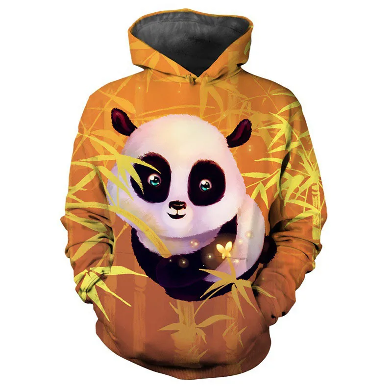 New Kawaii Panda Hoodies Animal 3D Print Men Women Hip Hop Hooded Sweatshirts Pullovers Harajuku Tracksuits Tops Male Clothing