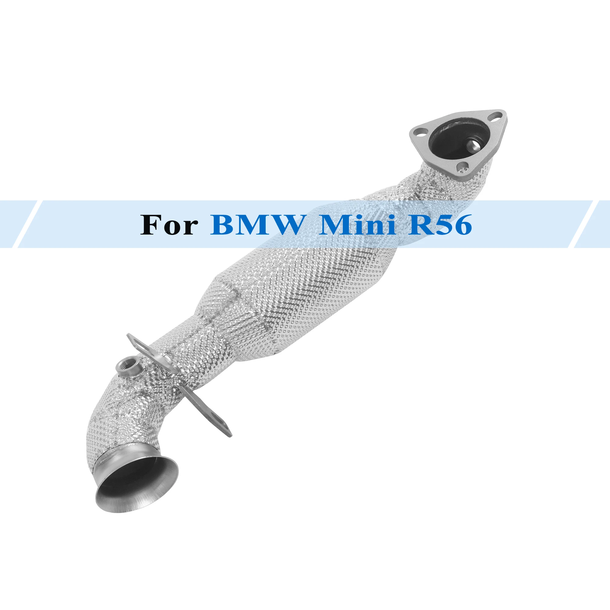 Catted Downpipe for 2012 BMW Mini R56 1.6T Exhaust Pipe with Catalytic Converter Flange Heat Wrap Exhaust Stainless Steel