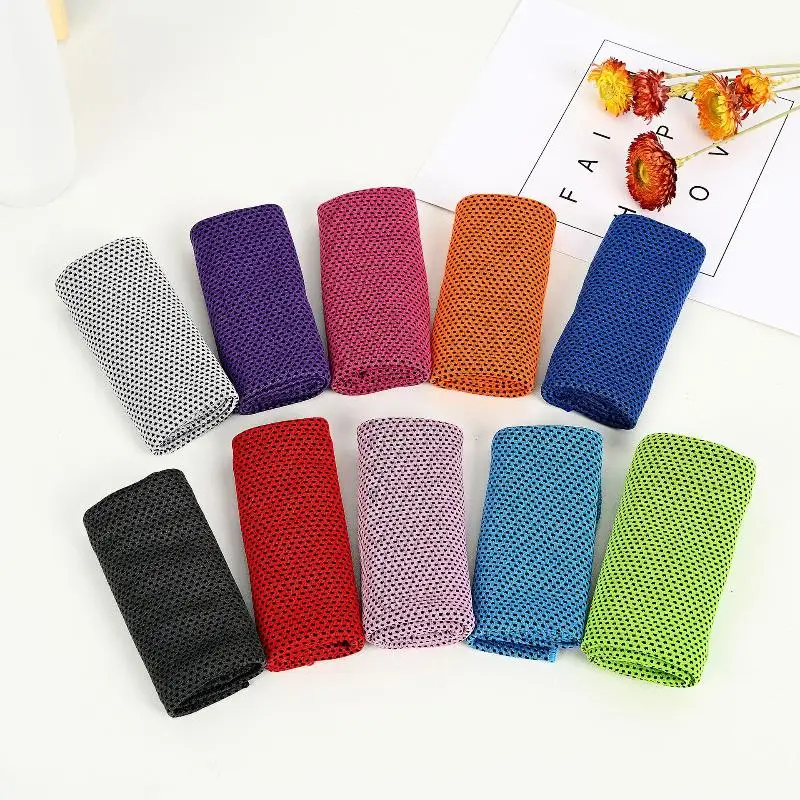 Microfiber Cooling Ice Towel Fast Drying Breathable Sweat Absorbent Towel for Beach Hiking Running Gym Workout Sports