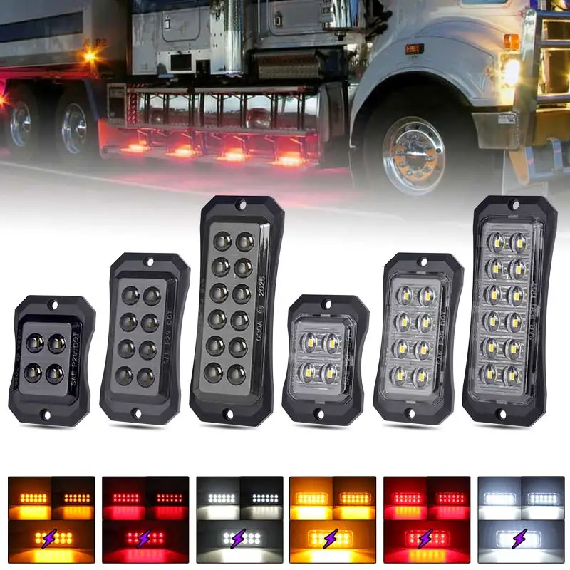 

12V-24V Truck Side Marker Light Signal Light Indicator Warning Lamp Taillights For Car Pickup Truck Trailer Lorry Tractor Van
