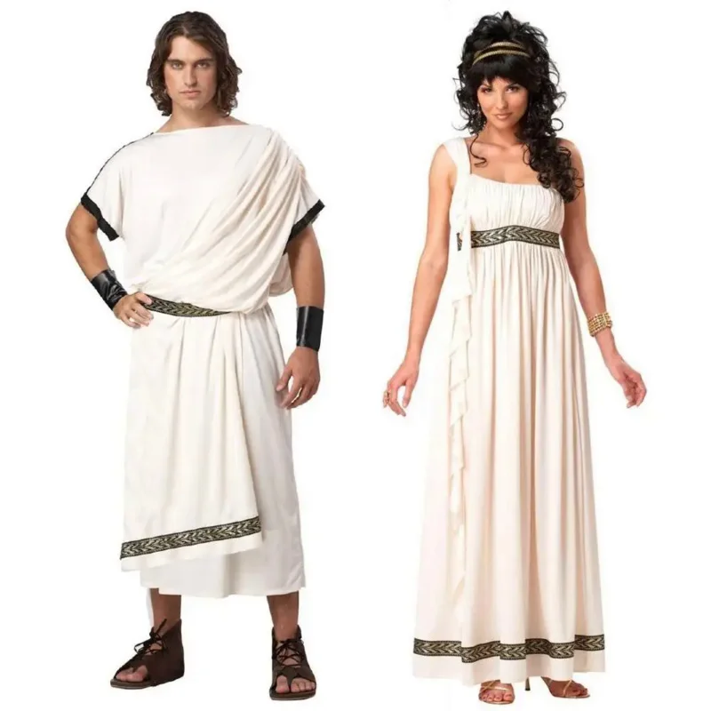 Ancient Greek Mythology Olympus Zeus Hera Fancy Dress Toga God Goddess Cosplay Costume