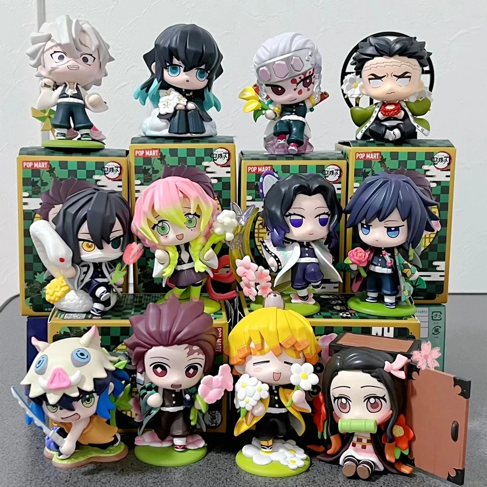 Figurine d'anime Demon Slayer Tanjiro Kamado Nezuko, boîte surprise, statue créative personnalisée, modèle décoratif, boîte cadeau surprise