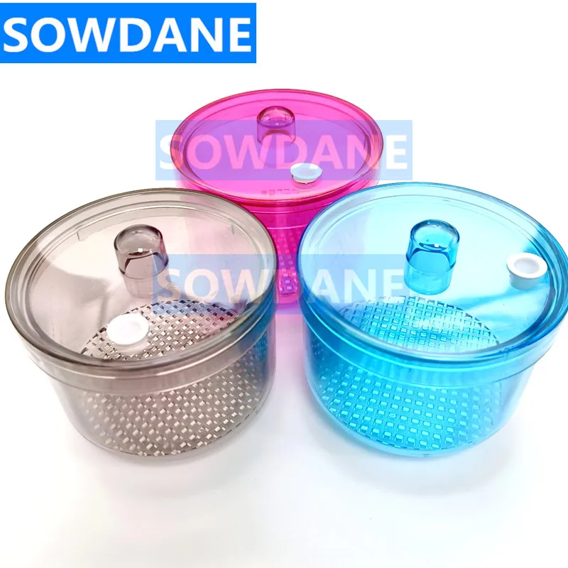 3 pieces Dental Cleaning Box Disinfection Autoclavable Box Plastic Case Container for Burs Files Denture