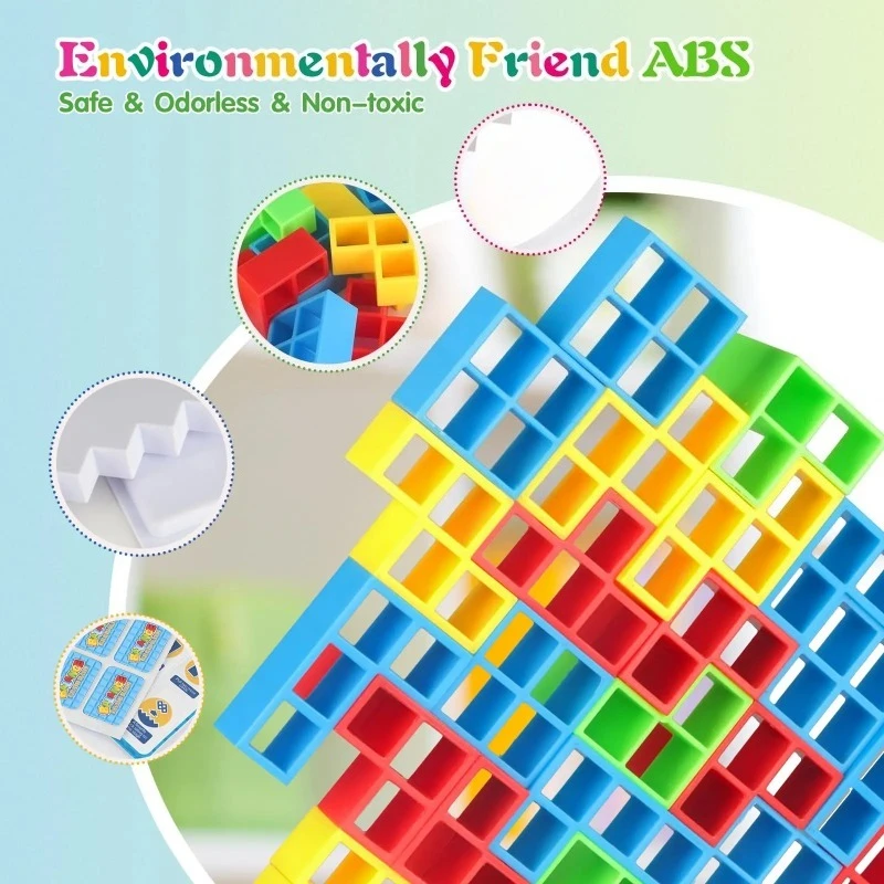 Equilíbrio empilhamento jogos de tabuleiro blocos de construção adultos crianças torre bloco tijolos brinquedos para meninos meninas puzzle brinquedo família festas jogos
