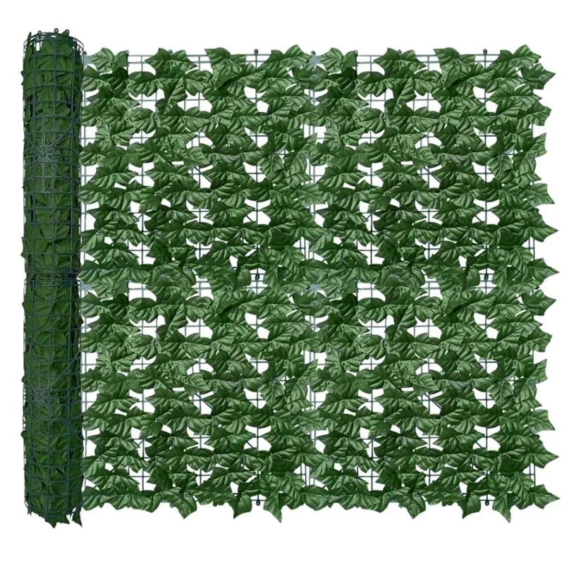 1 x 3 m künstliche Efeu-Hecge, grünes Blatt, Zaunplatten, künstlicher Sichtschutz, Zaun, Bildschirm für Zuhause, Outdoor, Garten, Balkon, Dekoration, Pflanzen
