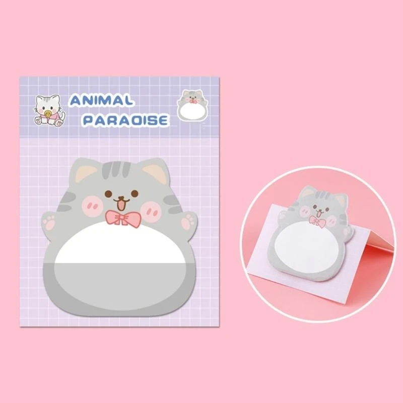  160 Sheets Animal Notes Paper Adheive Notes Pad Pocket Notepads Pocket Memo Pad for Writing Journaling Noting 60x58mm