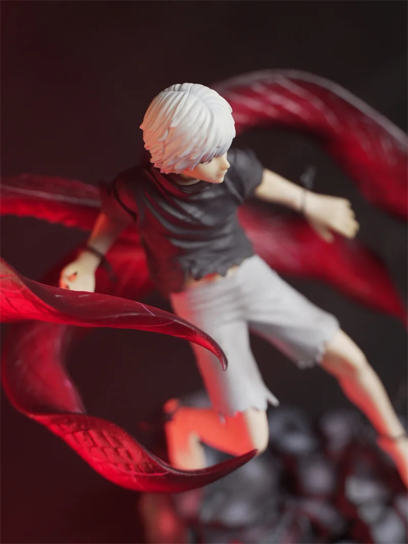 22cm Tokyo Ghoul Kaneki Ken Figure Mask Model Doll Anime Two Heads Statue Ornament Cool Fight Toys Figure Statue Toys Deco