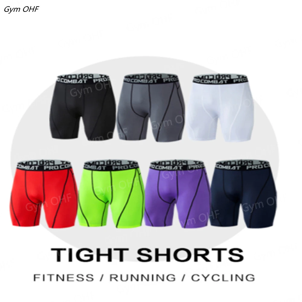 2023 Compression Shorts Men Summer Sportswear Training Tights Gym Fitness Leggings Short Pants Sport Bottoms Running Shorts Men