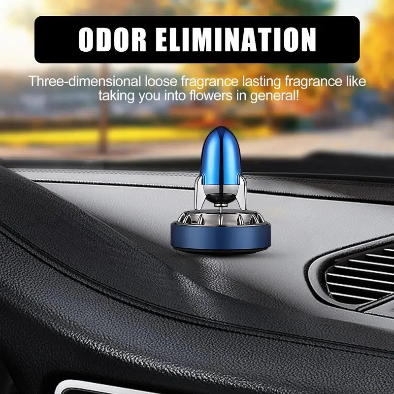 Car Oil Scent Diffuser Solar Rocket Air Purifier Aromatherapy Air Fresheners Home And Car Interior Decoration Accessories