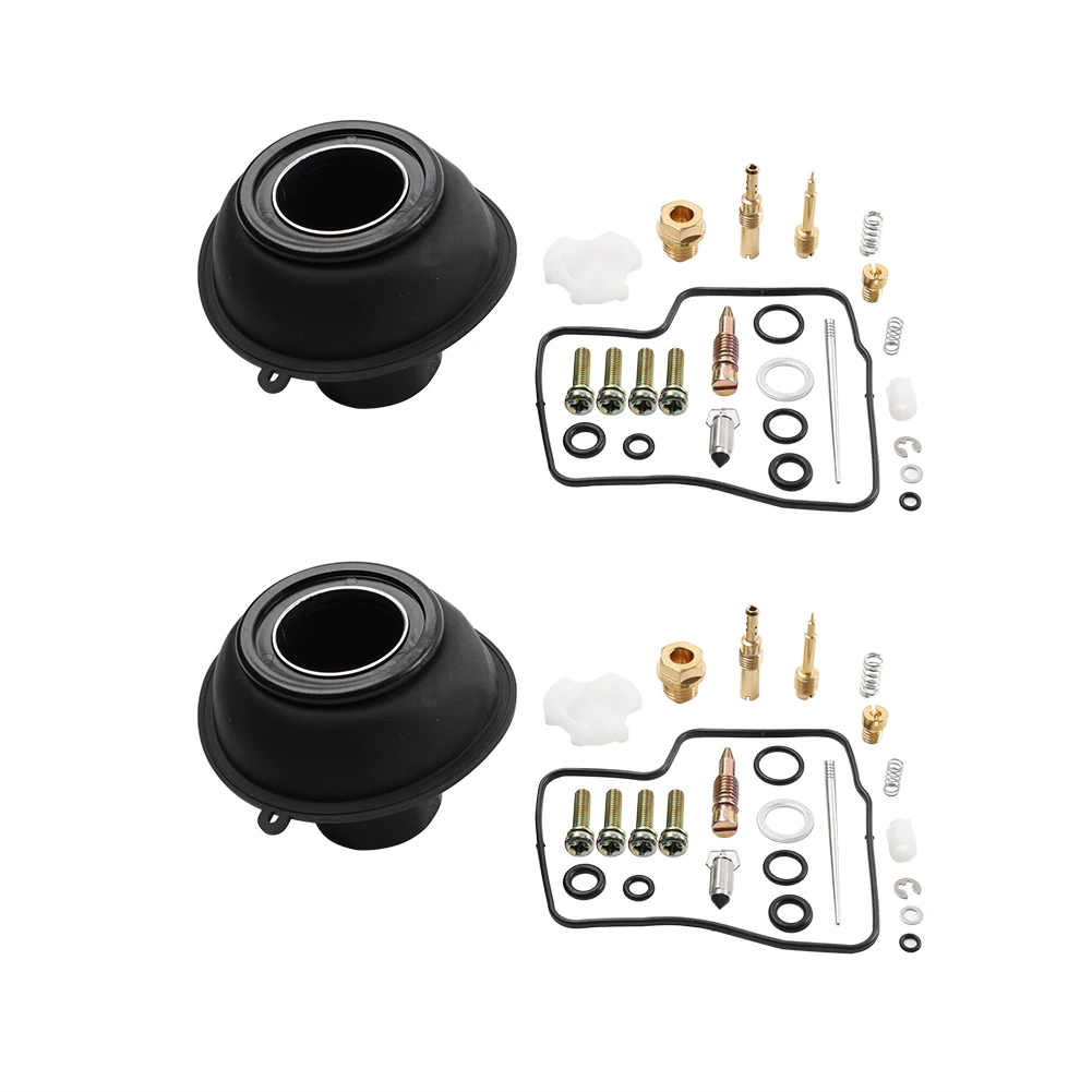 2 Sets Carburetor Repair Kit Diaphragm Piston Rubber Brass For Honda Shadow Spirit VT1100C 1997-2005