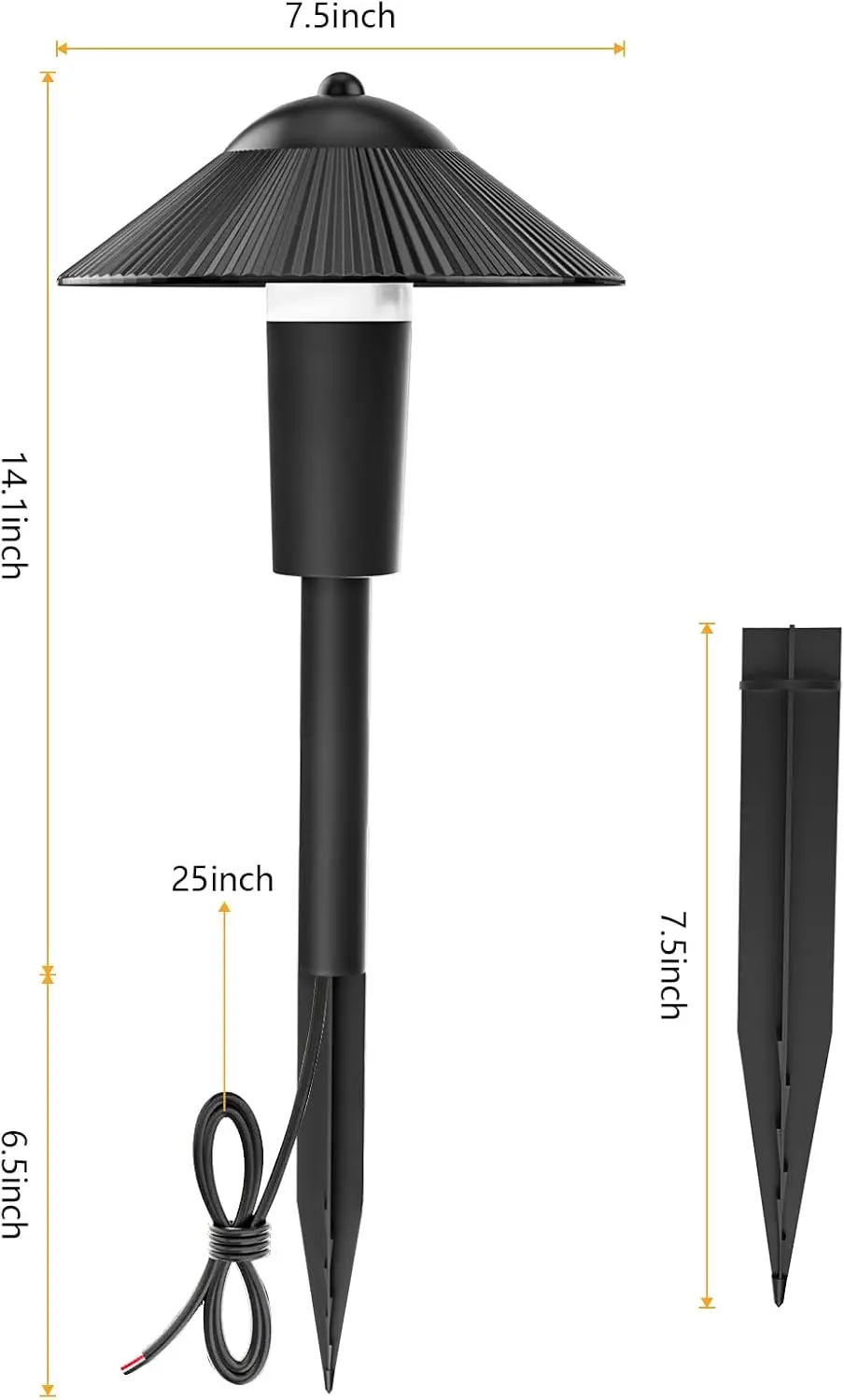 Led Laagspanning Landschap Verlichting 5W Pad Lichten Lage Spanning, 12-24V Waterdicht Landschap Pad Verlichting Loopbrug Licht, 3000K Lan