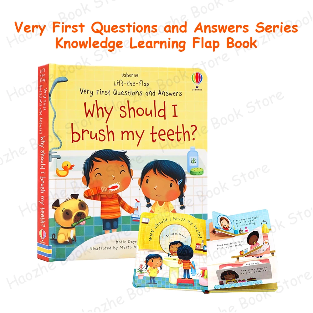 Why should I Brush My Teeth Usborne Lift the flap Activity English Book Montessori Knowledge Learning for Kindergarten Reading
