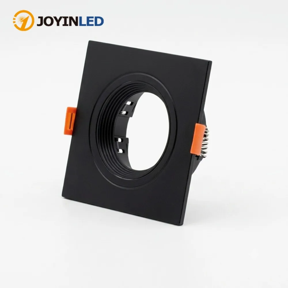 JOYINLED Adjustable Recessed Downlight Frame Cut-out 75mm GU10 MR16 Bulb Holder Square Ceiling Spotlight Fixture