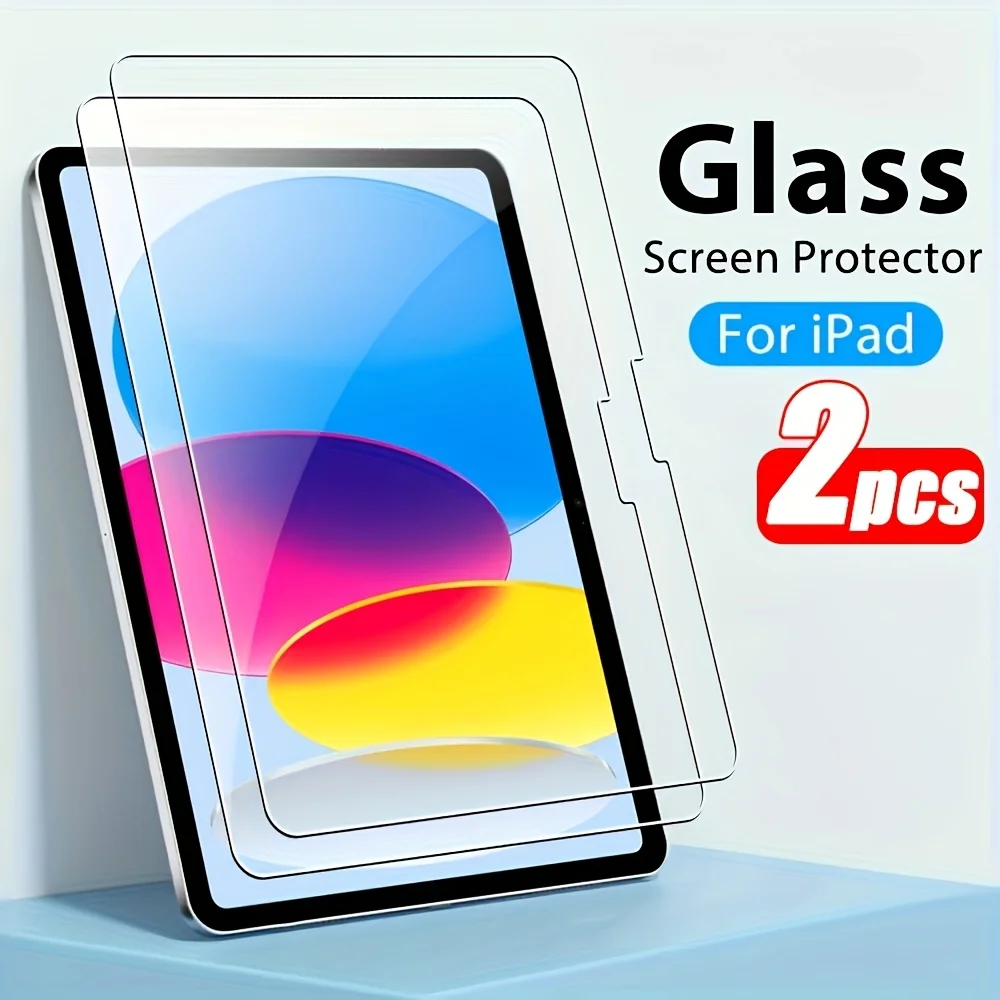 Gehärteter Glas-Displayschutz für iPad 2025 Gen 11. 10. 9. 8. 7. 10,9 Zoll Schutzfolie iPad Air 5 4 3 2 iPad 9,7 6. 5. Generation