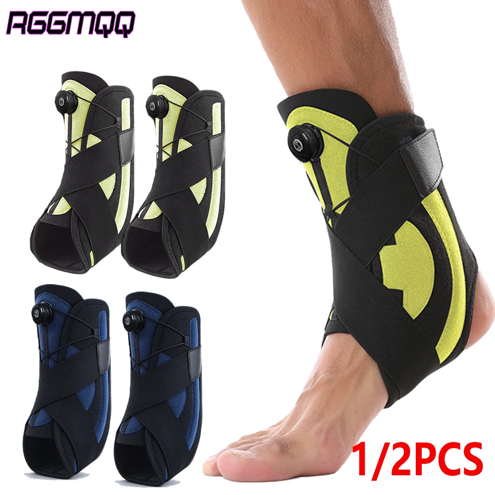 1/2PCS Ankle Brace for Men Women,Adjustable Knob Maximum Metal Ankle Support Brace for Sprained Ankle,Achilles,Plantar Fasciitis