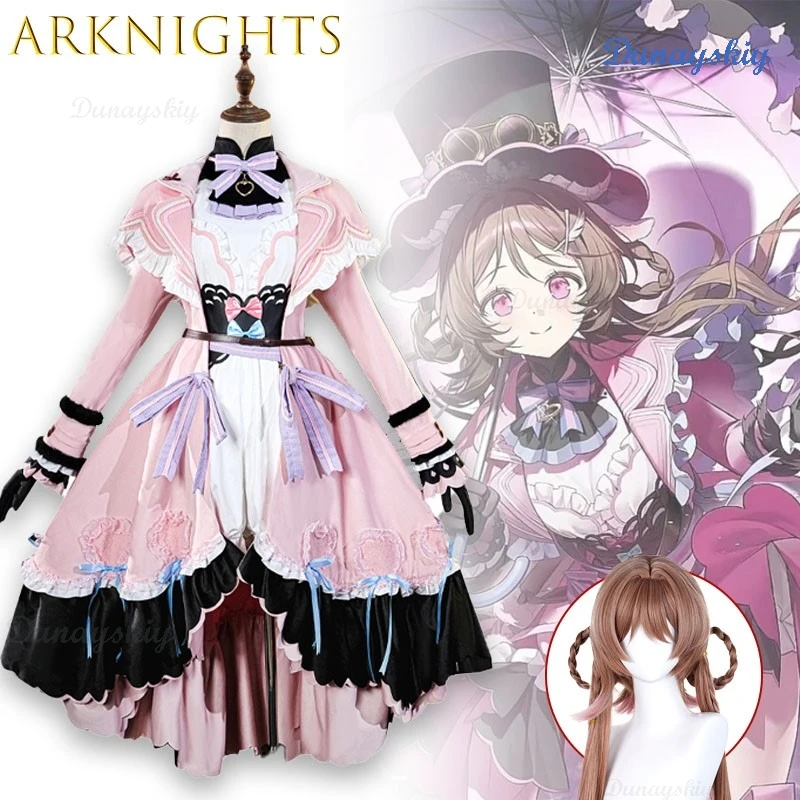 

Arknights Eyjafjalla Plush Witch Cosplay Costume Authentic Game Replica Anime Outfit Holiday Edition Christmas Party Lolita