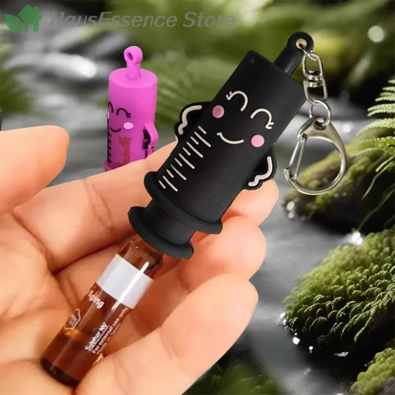 ※Syringe-Shaped Ampoule Container Opener Keychain Rubber Cutter Aid Medication Vial Breaker Tool For Use In House Nurses