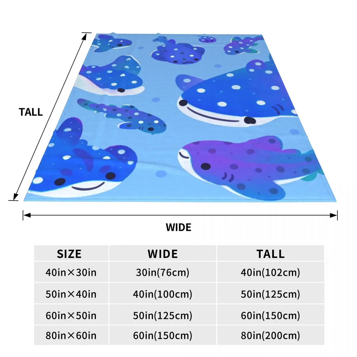 Polka Dot Shark Blanket Flannel Sofa Throw Blanket Multi-function for Home Bedroom Outdoor Throws Bedspread Quilt
