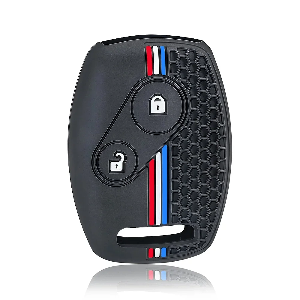 For Honda Jazz FRV Accord Civic CR-V 2008 Crz Insight Fit SRV Chord 7 Gr8 150 R Silicone 2 Buttons Car Key Case Cover Remote Fob