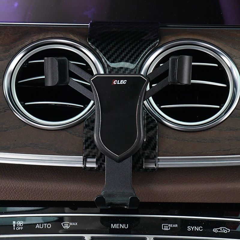 แท่นยึดช่องแอร์โทรศัพท์ในรถยนต์โฮลเดอที่ยึดโทรศัพท์มือถือจีพีเอสสำหรับ Mercedes Benz W213 E200 E260 E300 E350 2016-2021