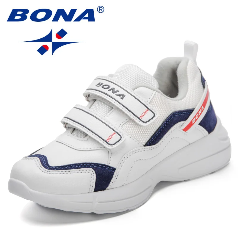 BONA 2023 Girls Anti-Slippery Children Shoes Spring Autumn New Fashion Breathable Kids Boys    Sneakers Baby  free shipping