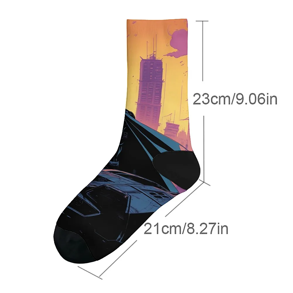 New and interesting men's socks, comic bat cartoon hero, street hip hop style, fashion, comfortable and breathable, ideal gift
