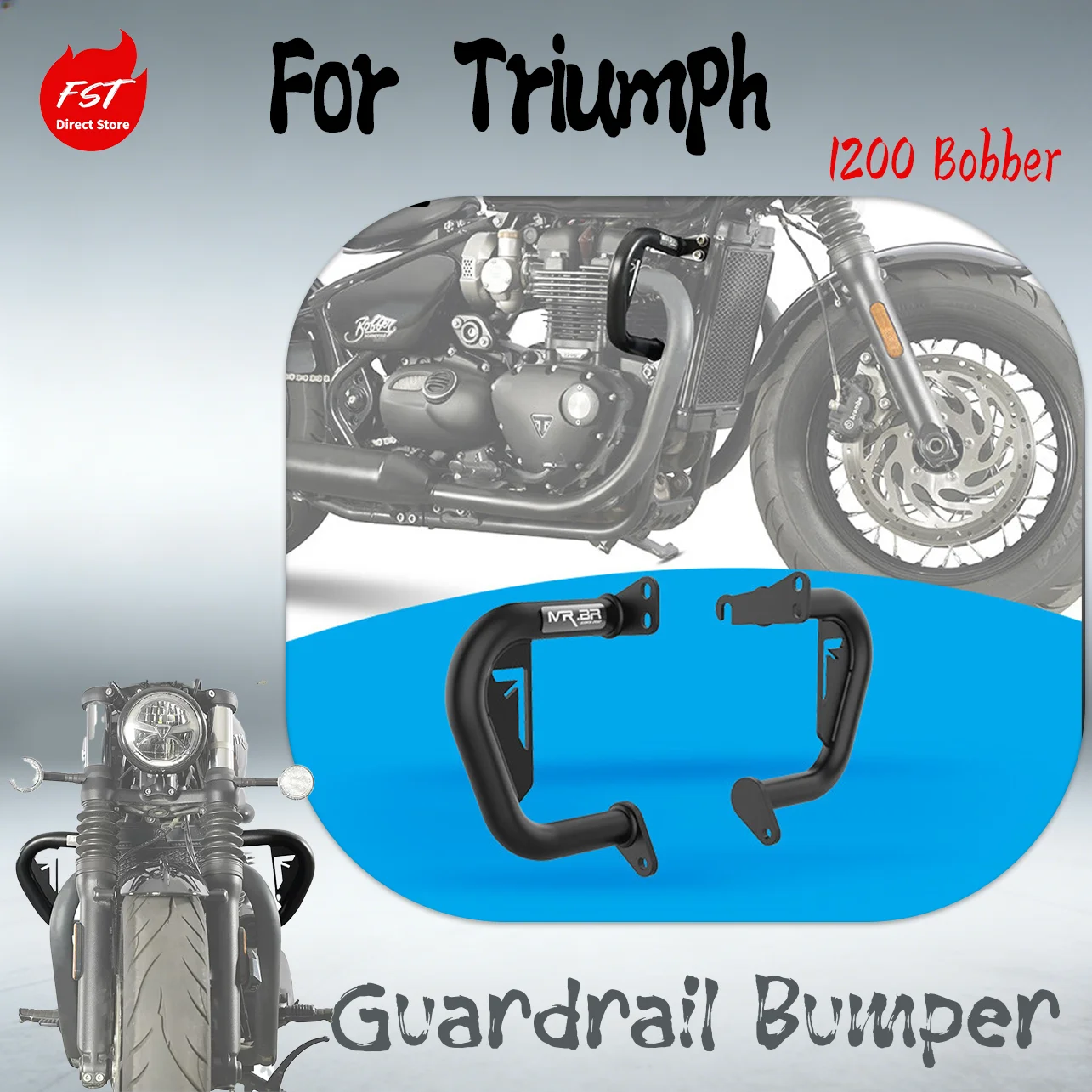 For  Triumph Bobber 1200 Frame Protector Highway Bars Anti-Crash Bumper Stunt Cage Engine Protection Accessories