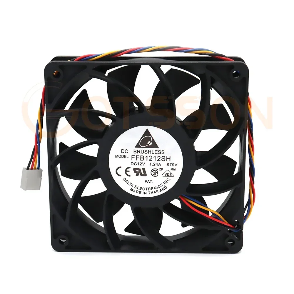 

12 см для delta FFB1212SH 12025 DC 12 В 1,24 А жестокий высокоскоростной вентилятор с объемом воздуха ШИМ 4-контактный